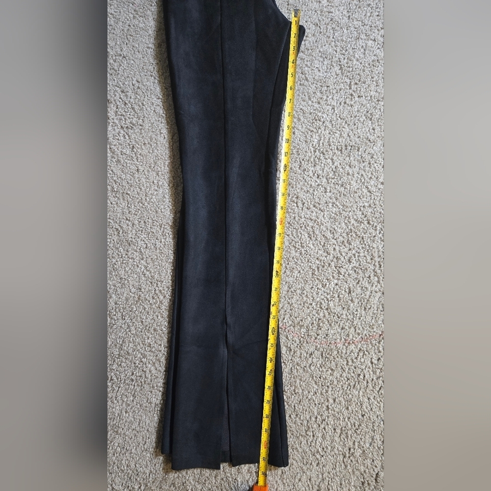 Nwt Commando Faux Suede Black Split Front Pant Size Medium - Picture 9 of 10